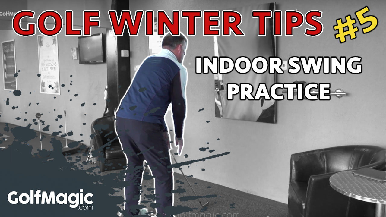 indoor golf swing practice drill